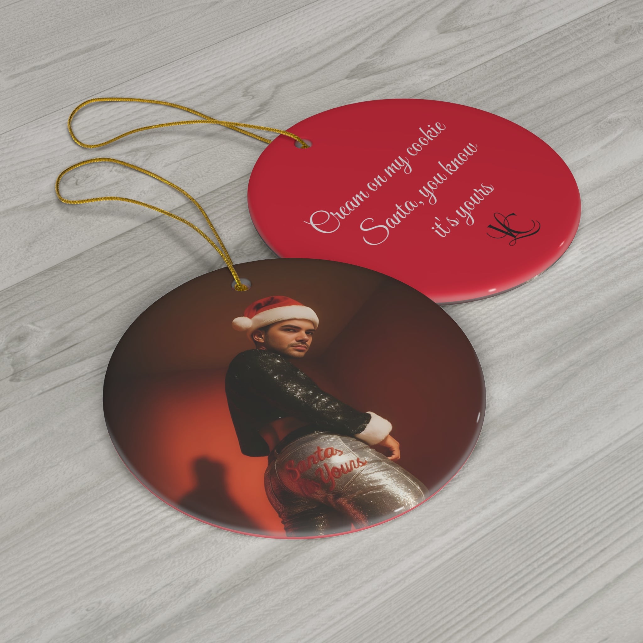 Cam XI “Santa, It’s Yours” Ceramic Christmas Ornament